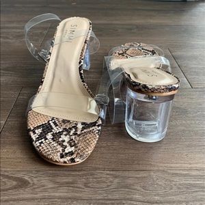 snake skin block heel size 9